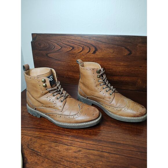 XRay Astor Wingtip Men Brown Boots US 8 Really Comfortable - Picture 2 of 5